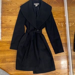 Lord and Taylor 100% Wool Black Coat